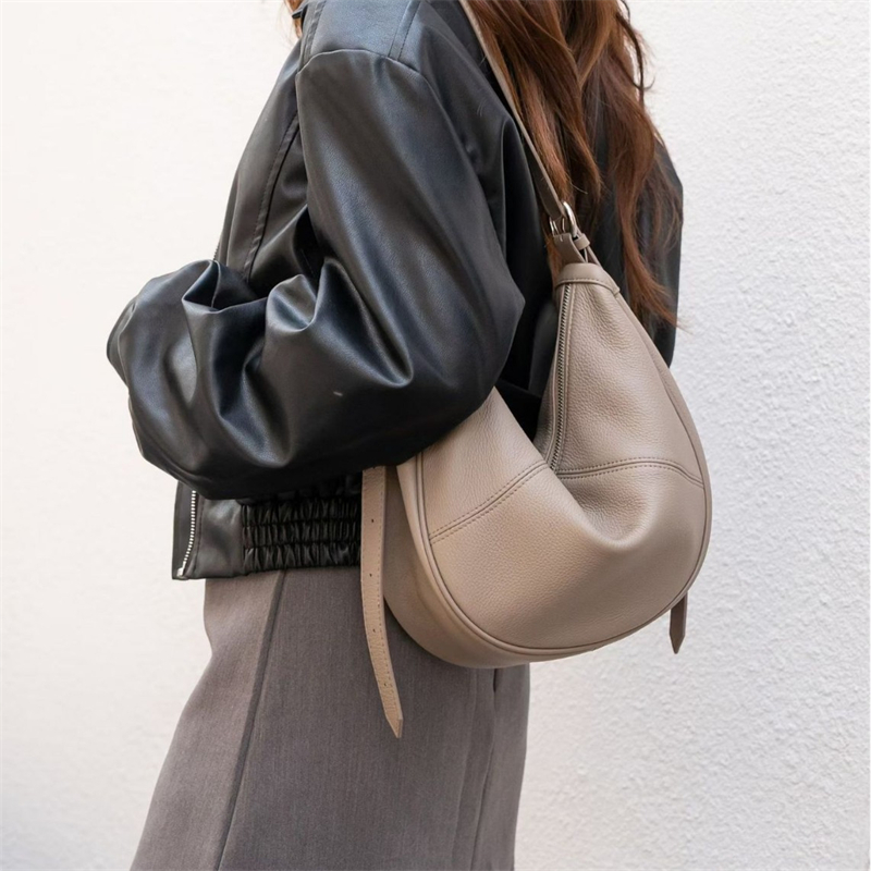 Luxury Bags Of 2026 - BURMINSA Luxury Genuine Leather Soft Hobo
