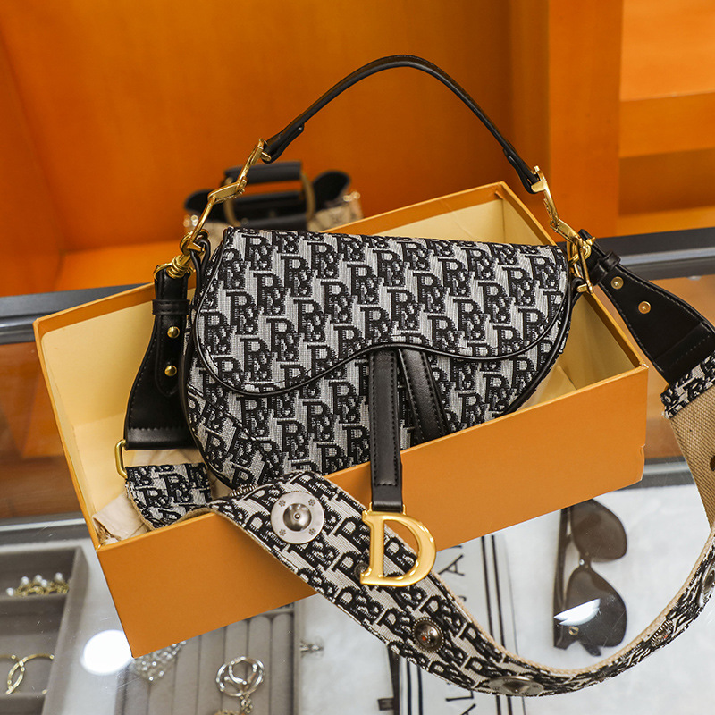 Luxury Bags Dior - Women Bag Fashion Irregular Embroidery Semi-circle