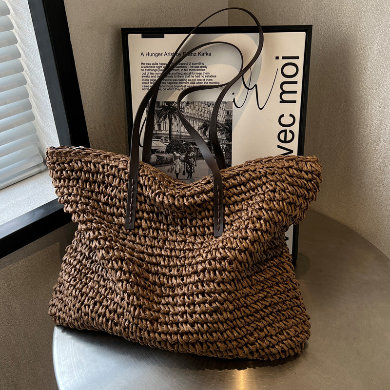 Straw Woven Tote Bags Casual L - Luxury Bags Shopping recensione e prezzo